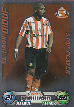 El Hadji Diouf Sunderland 2008/09 Topps Match Attax Star Player #288